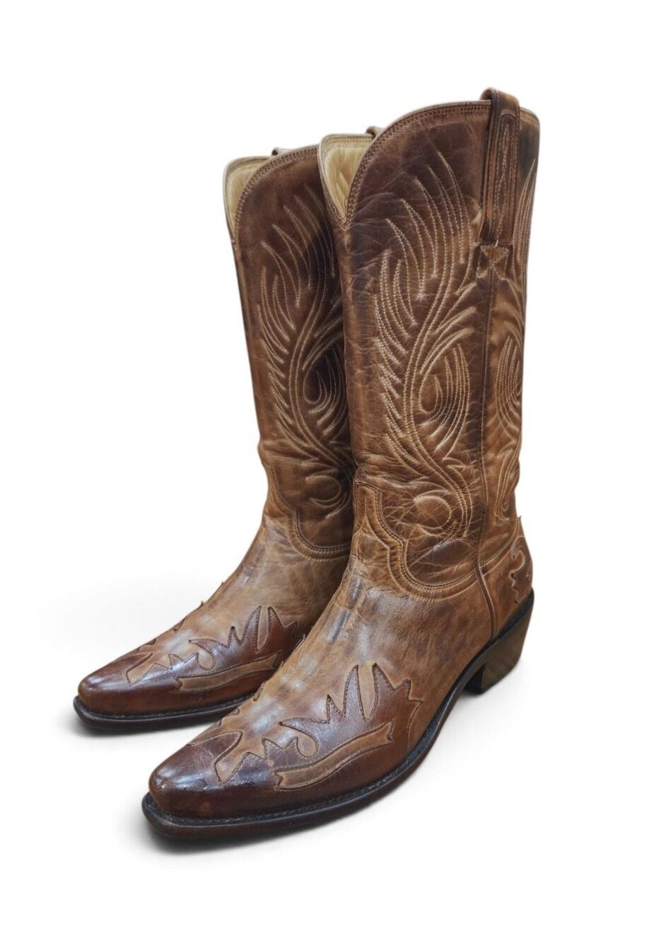 Charlie Horse Distressed Overlay Boots, Sz 8.5D (fits like a 9)